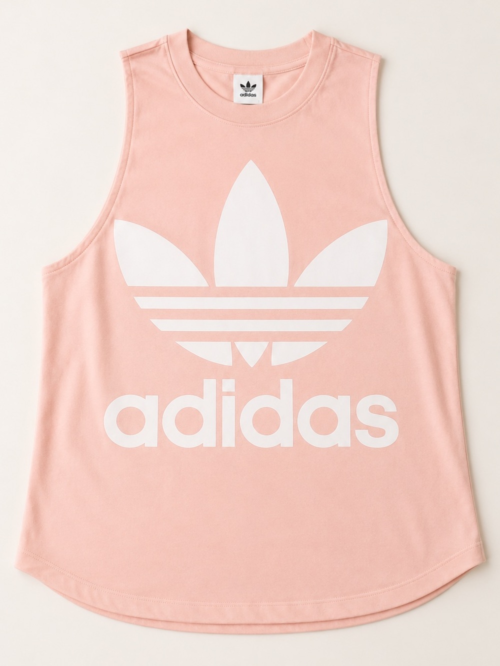 adidas Pink Logo Muscle Tank Top